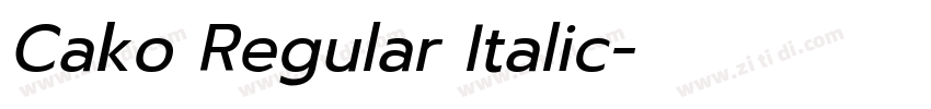Cako Regular Italic字体转换